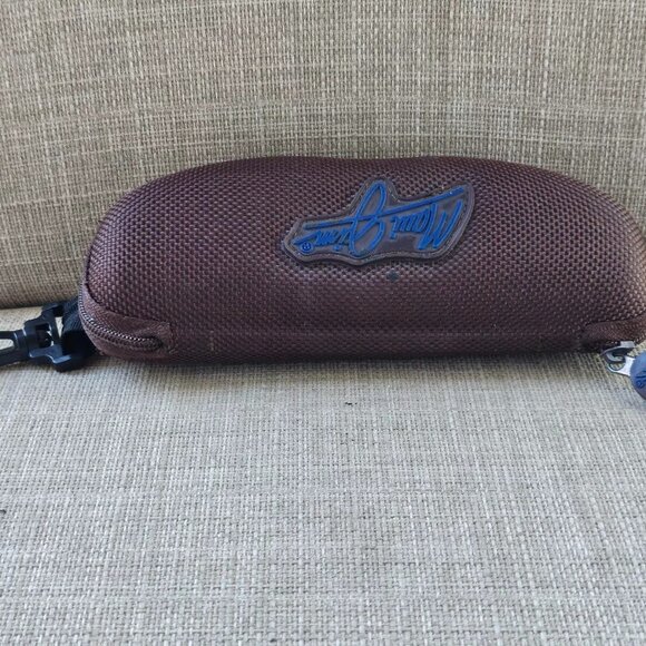 Maui Jim Glasses Case Brown Semi Hard Case Zip Around Case only - Picture 7 of 10